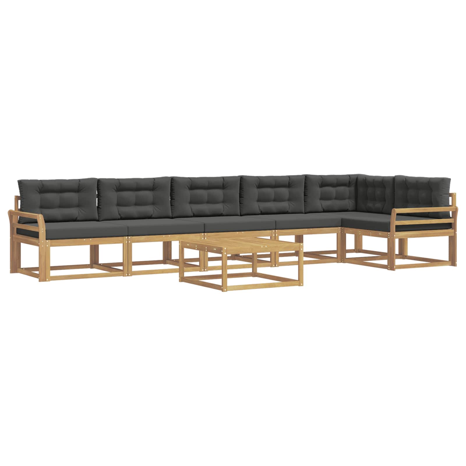vidaXL Zestaw sof na zewnątrz 7 pcs Biały i antracyt 79 x 79 x 37 cm