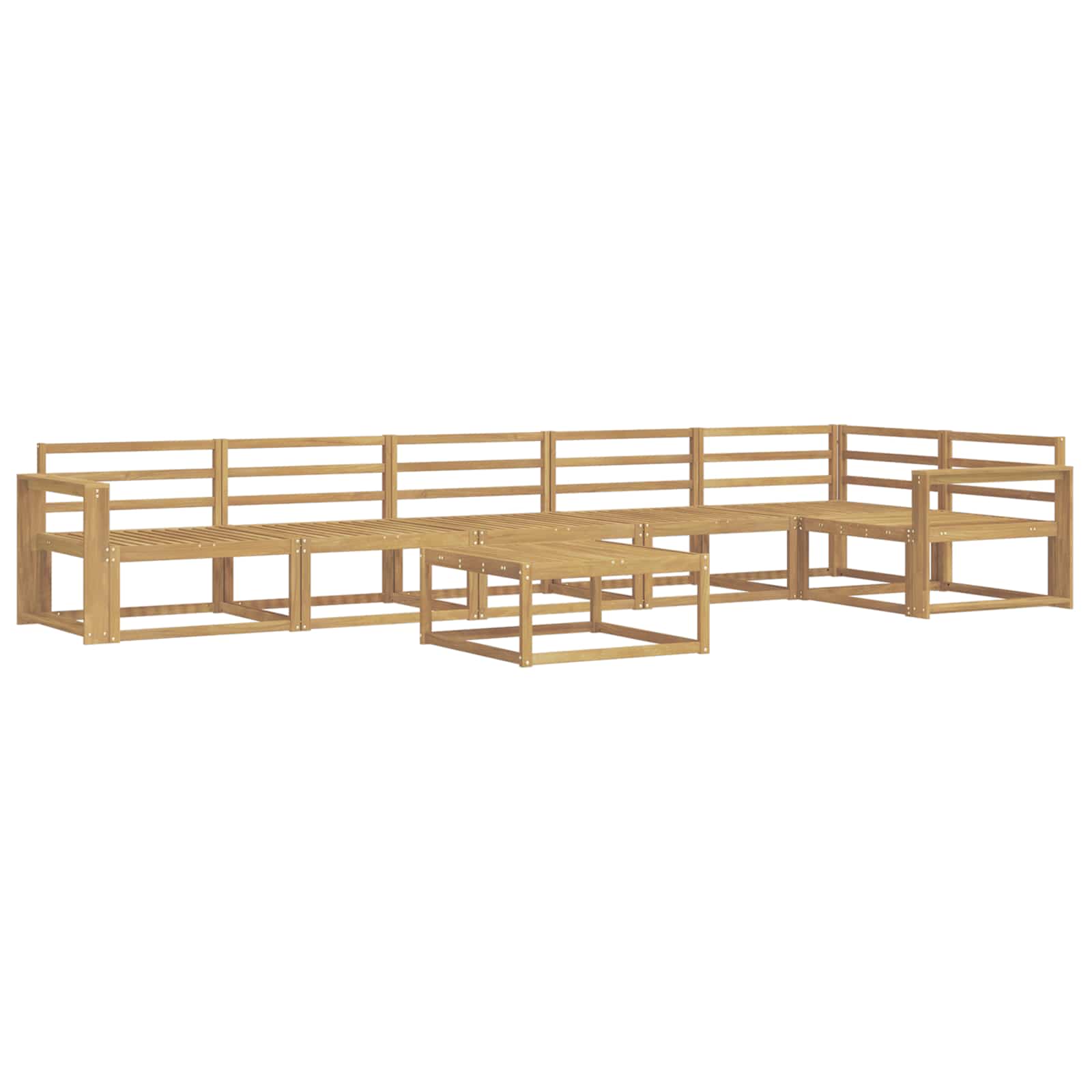 vidaXL Zestaw sof na zewnątrz 7 pcs Biały 79 x 79 x 37 cm