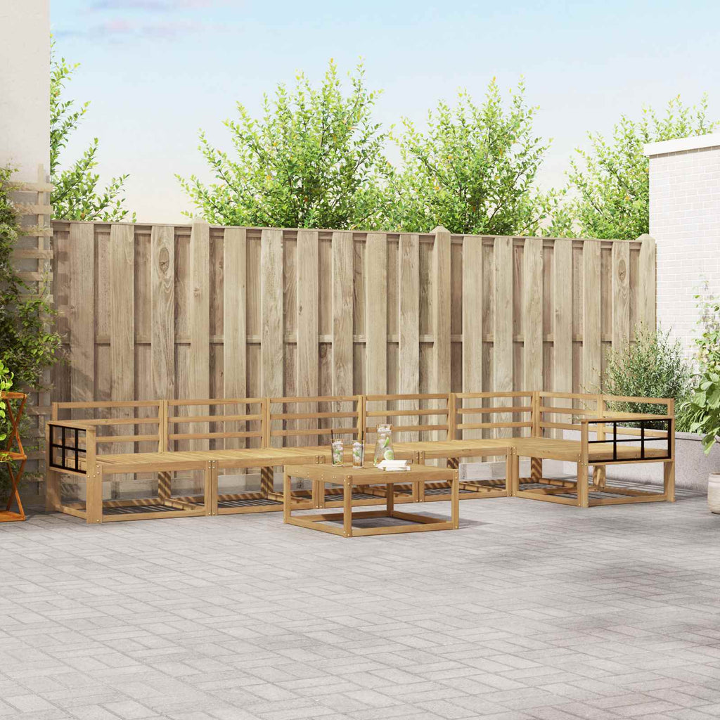 vidaXL Zestaw sof na zewnątrz 7 pcs Biały 79 x 79 x 37 cm