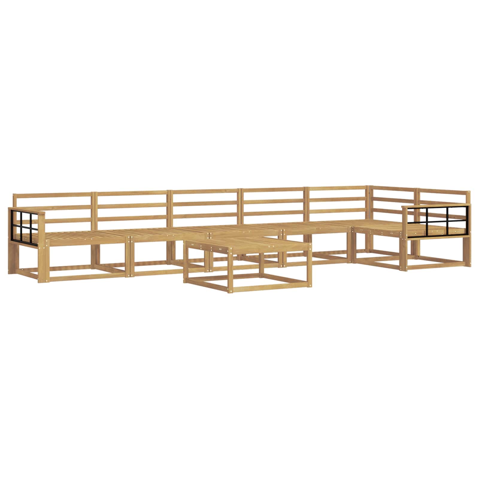 vidaXL Zestaw sof na zewnątrz 7 pcs Biały 79 x 79 x 37 cm