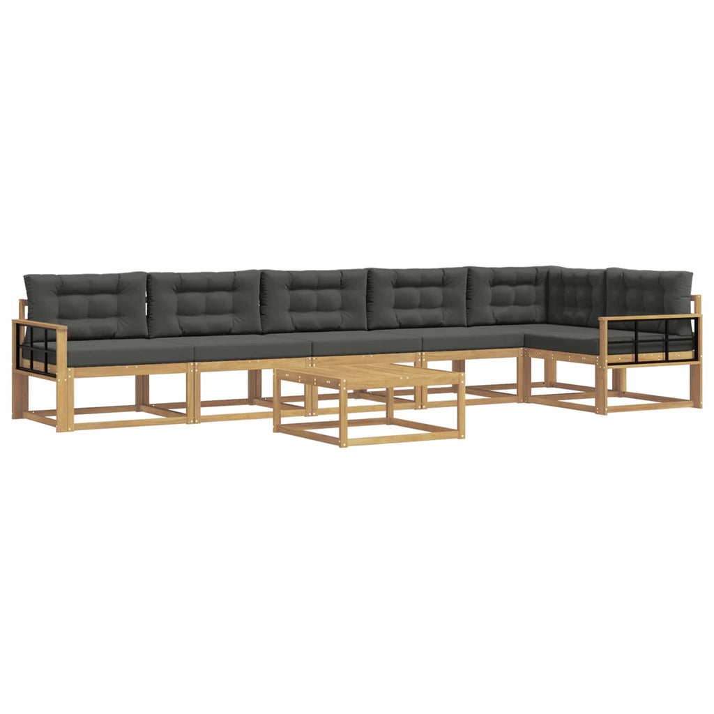 vidaXL Zestaw sof na zewnątrz 7 pcs Biały i antracyt 79 x 79 x 37 cm