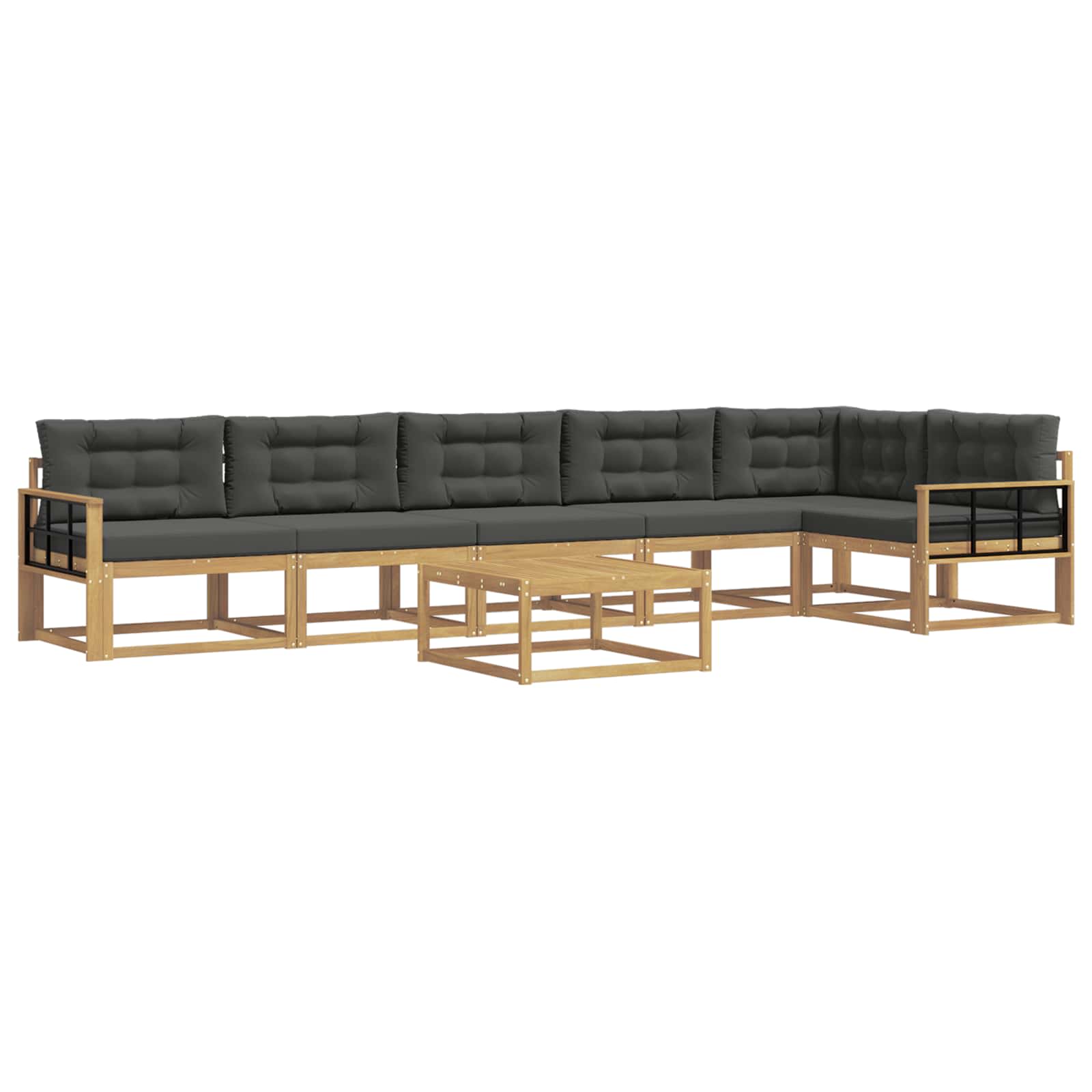vidaXL Zestaw sof na zewnątrz 7 pcs Biały i antracyt 79 x 79 x 37 cm
