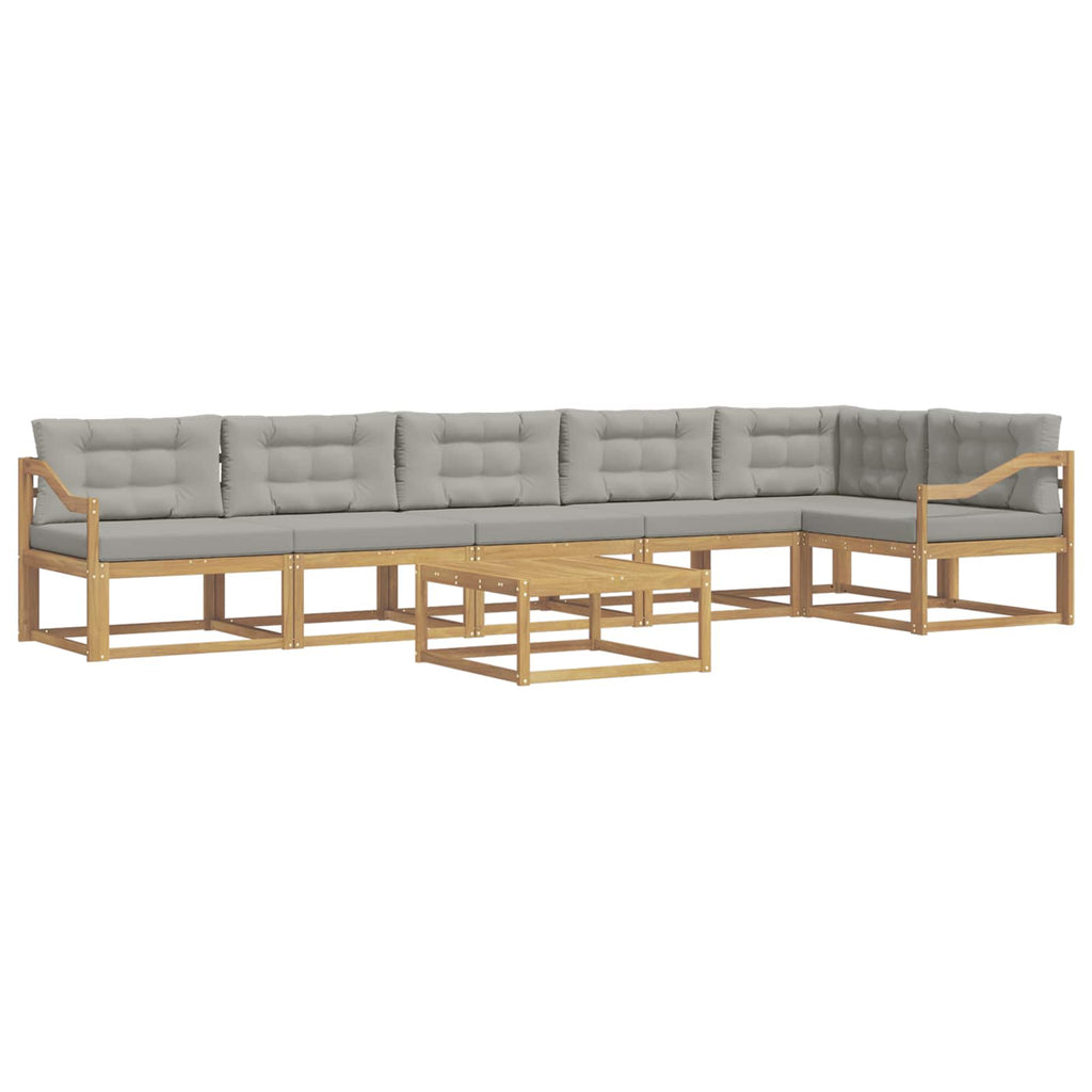vidaXL Zestaw sof na zewnątrz 7 pcs Biały i jasnoszary 79 x 79 x 37 cm