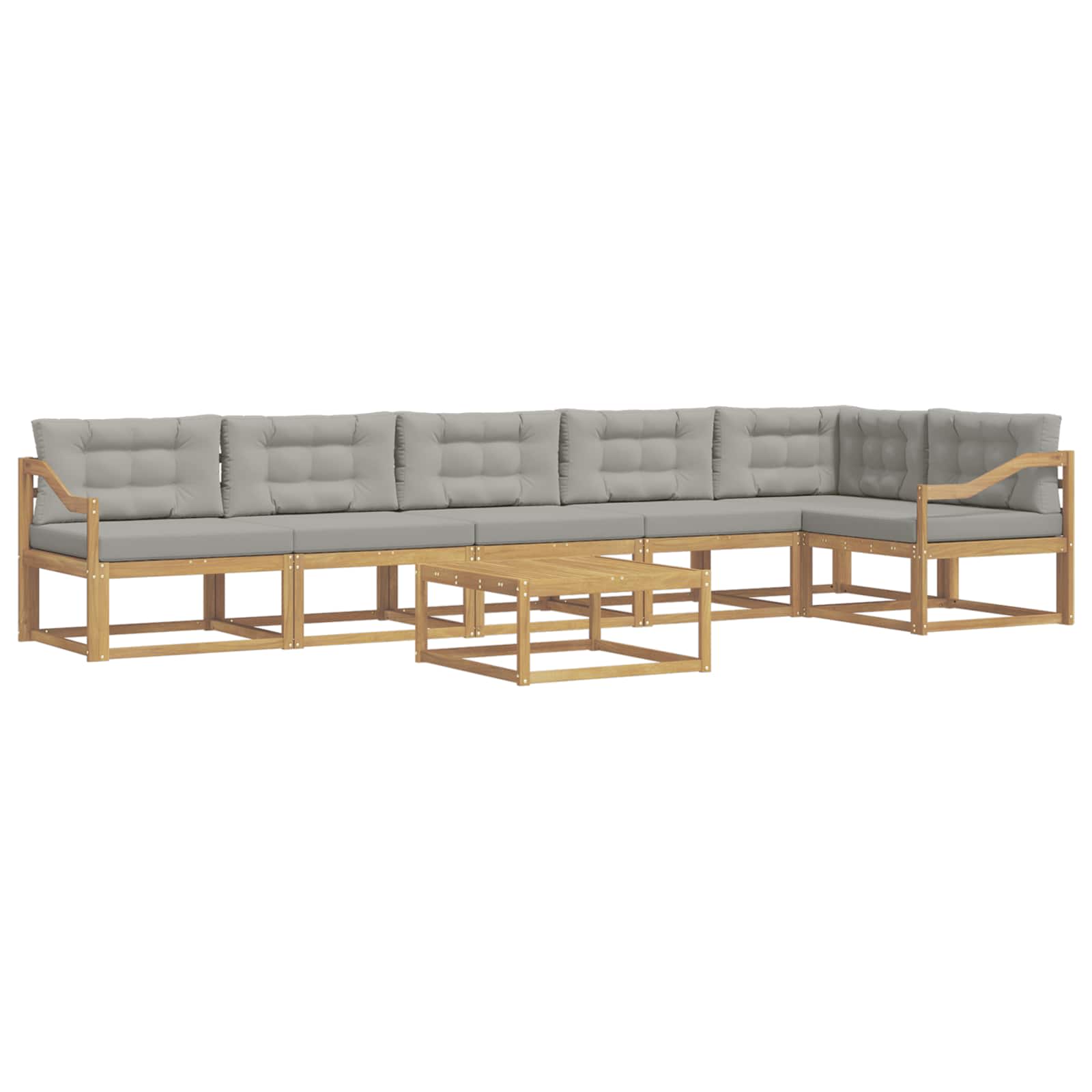 vidaXL Zestaw sof na zewnątrz 7 pcs Biały i jasnoszary 79 x 79 x 37 cm