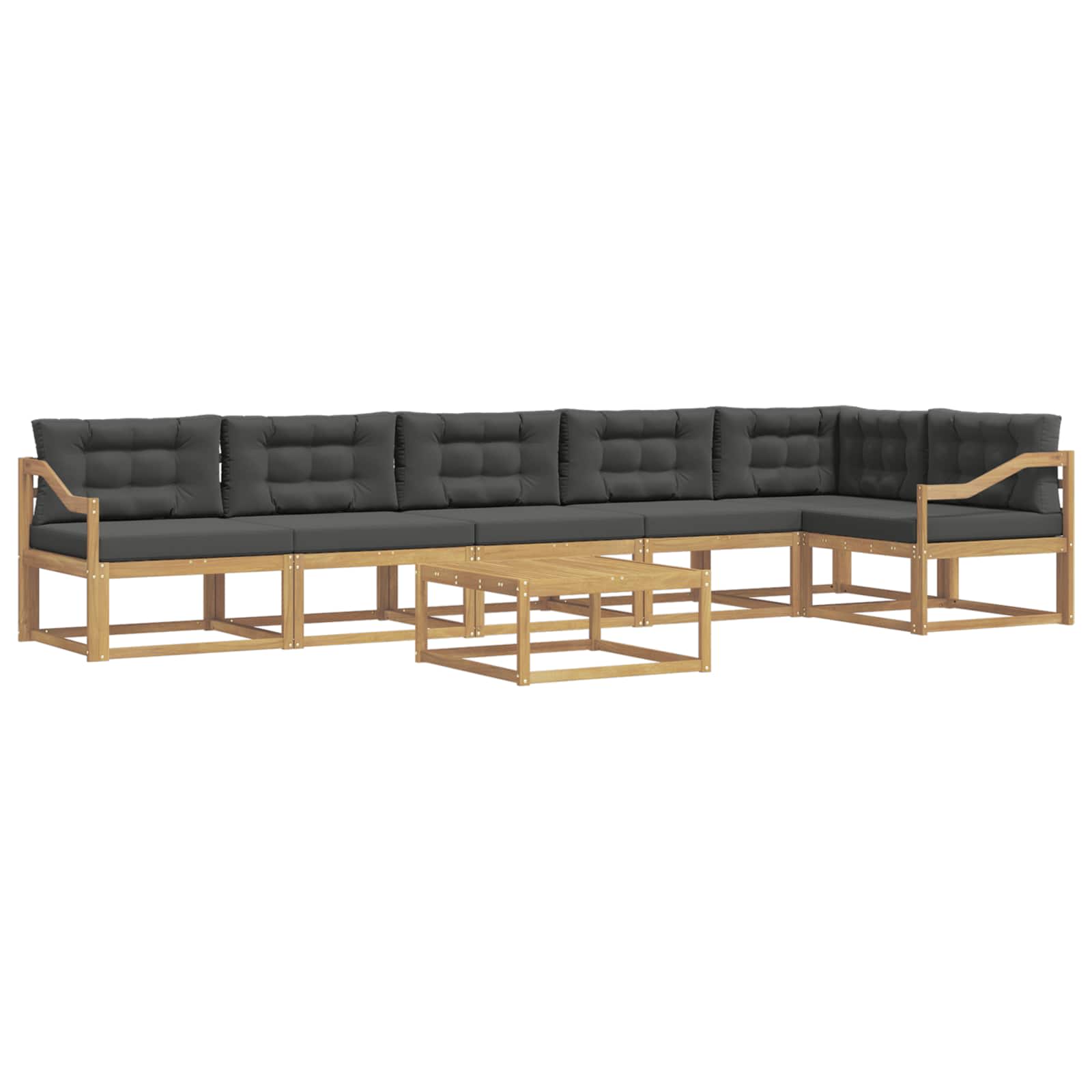 vidaXL Zestaw sof na zewnątrz 7 pcs Biały i antracyt 79 x 79 x 37 cm