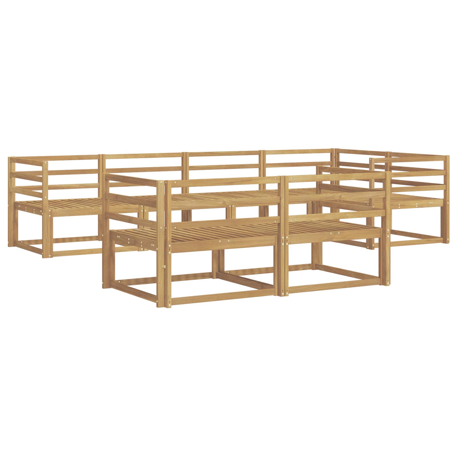 vidaXL Zestaw sof na zewnątrz 8 pcs Biały 325 x 166,5 x 73 cm