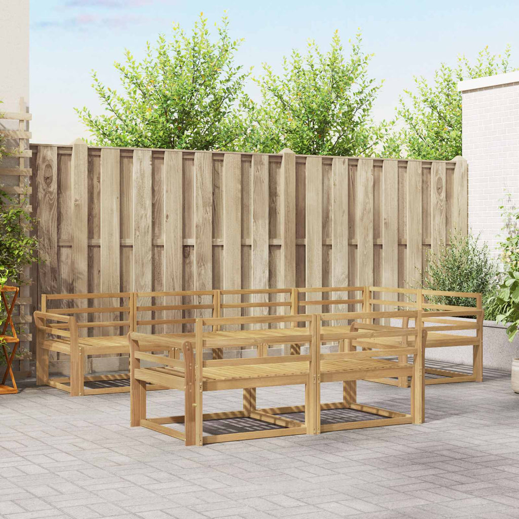 vidaXL Zestaw sof na zewnątrz 8 pcs Biały 329 x 170,5 x 73 cm