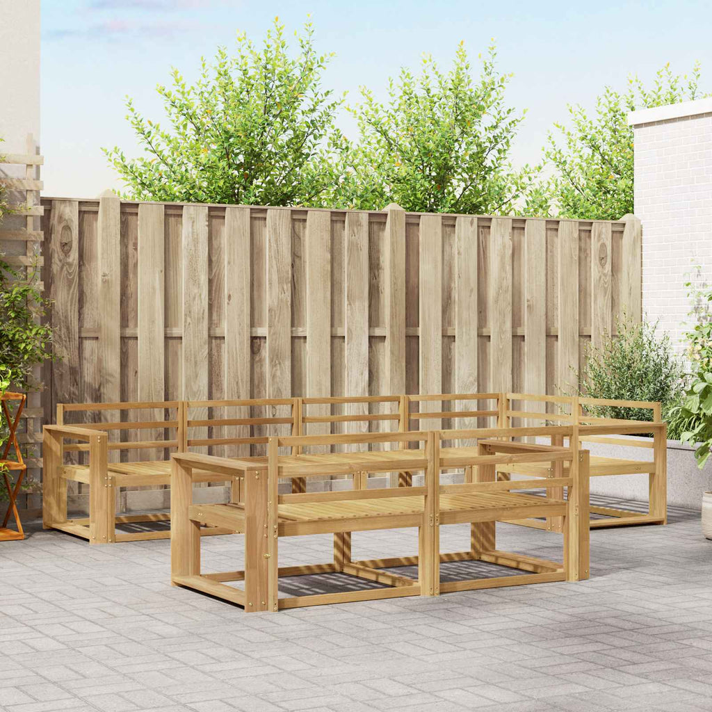 vidaXL Zestaw sof na zewnątrz 8 pcs Biały 331 x 172,5 x 73 cm