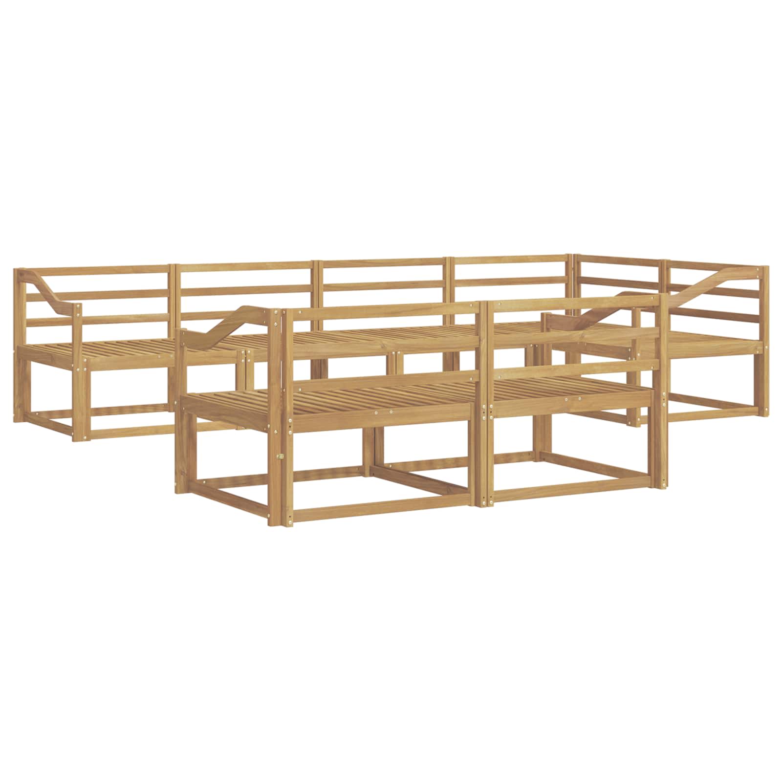 vidaXL Zestaw sof na zewnątrz 8 pcs Biały 325 x 166,5 x 73 cm