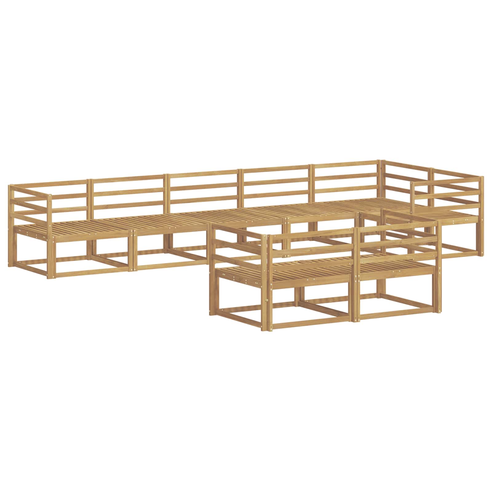 vidaXL Zestaw sof na zewnątrz 8 pcs Biały 404 x 166,5 x 73 cm