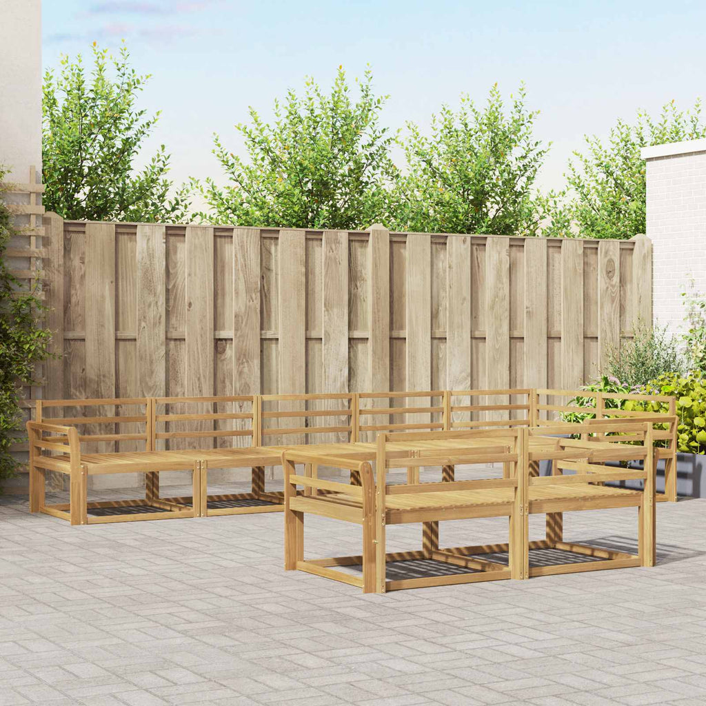 vidaXL Zestaw sof na zewnątrz 8 pcs Biały 408 x 172,5 x 73 cm