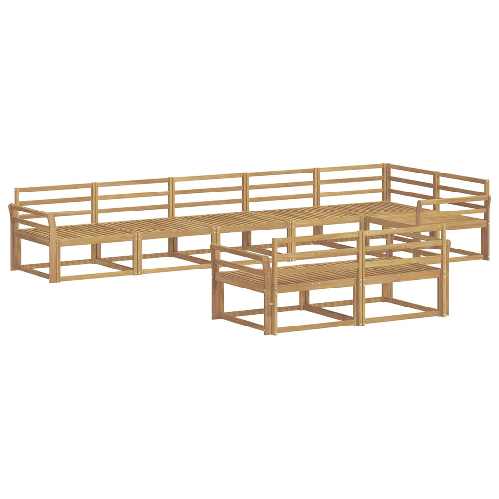 vidaXL Zestaw sof na zewnątrz 8 pcs Biały 408 x 172,5 x 73 cm