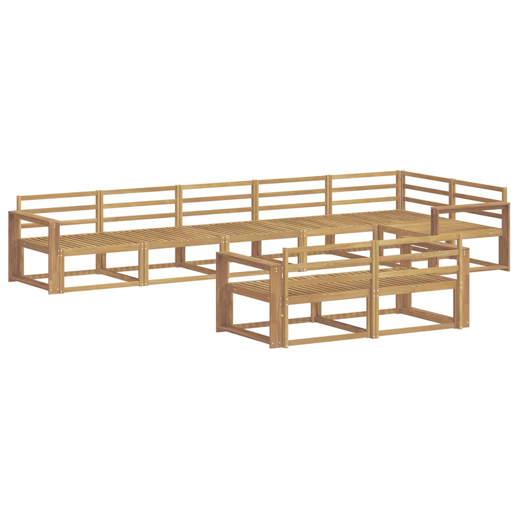 vidaXL Zestaw sof na zewnątrz 8 pcs Biały 410 x 172,5 x 73 cm
