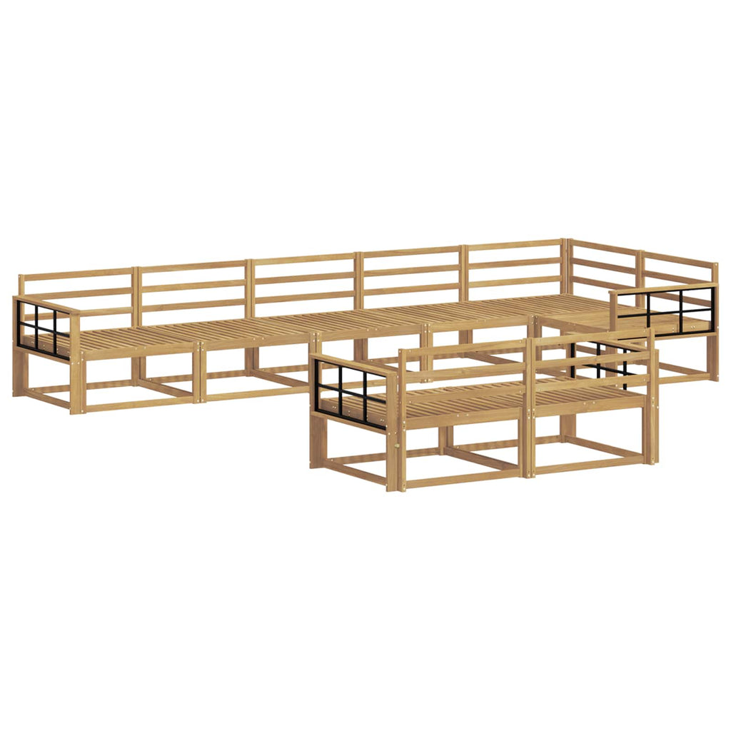 vidaXL Zestaw sof na zewnątrz 8 pcs Biały 406 x 168,5 x 73 cm