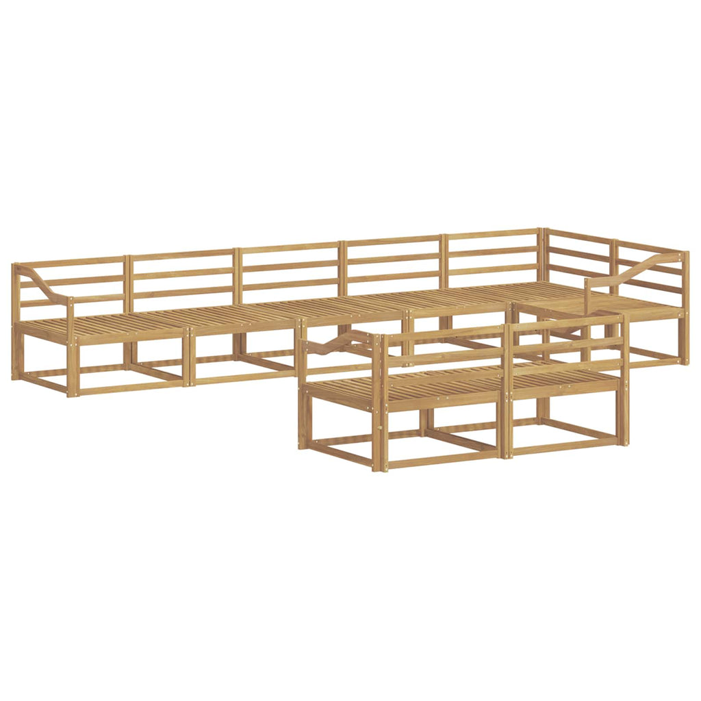 vidaXL Zestaw sof na zewnątrz 8 pcs Biały 404 x 166,5 x 73 cm