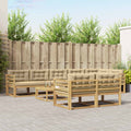 vidaXL Zestaw sof na zewnątrz 9 pcs Biały i Beżowy 79 x 79 x 37 cm