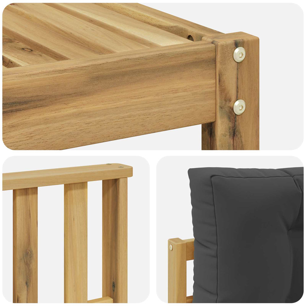 vidaXL Zestaw sof na zewnątrz 9 pcs Biały i antracyt 79 x 79 x 37 cm