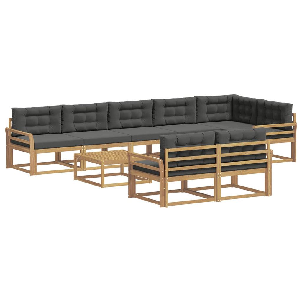vidaXL Zestaw sof na zewnątrz 9 pcs Biały i antracyt 79 x 79 x 37 cm