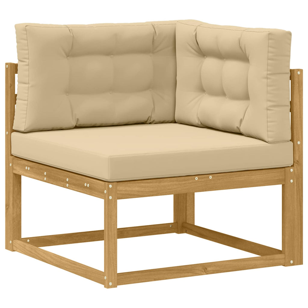 vidaXL Zestaw sof na zewnątrz 9 pcs Biały i Beżowy 79 x 79 x 37 cm