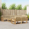 vidaXL Zestaw sof na zewnątrz 9 pcs Biały i Beżowy 79 x 79 x 37 cm