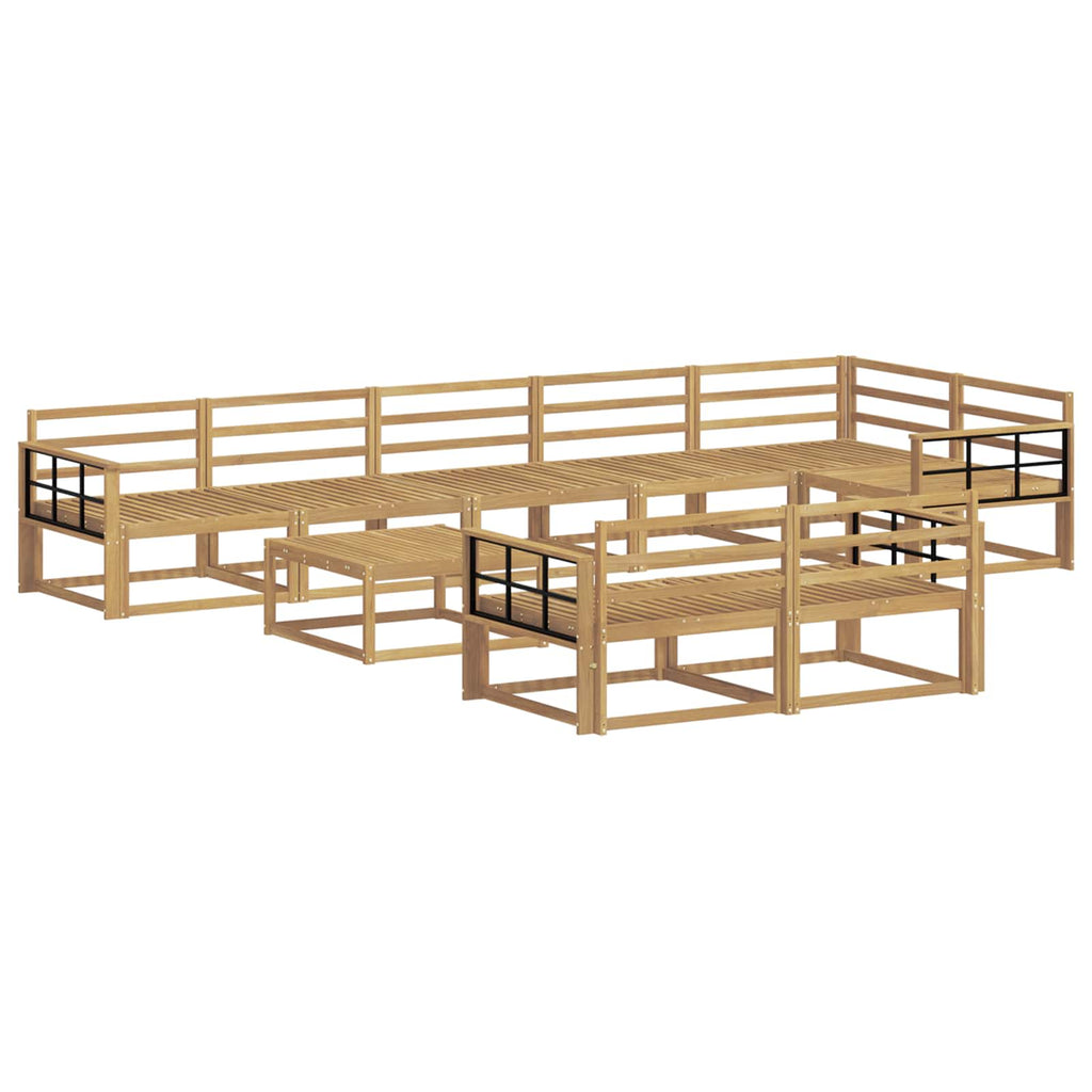 vidaXL Zestaw sof na zewnątrz 9 pcs Biały 79 x 79 x 37 cm