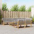 vidaXL Zestaw sof na zewnątrz 9 pcs Biały i jasnoszary 79 x 79 x 37 cm