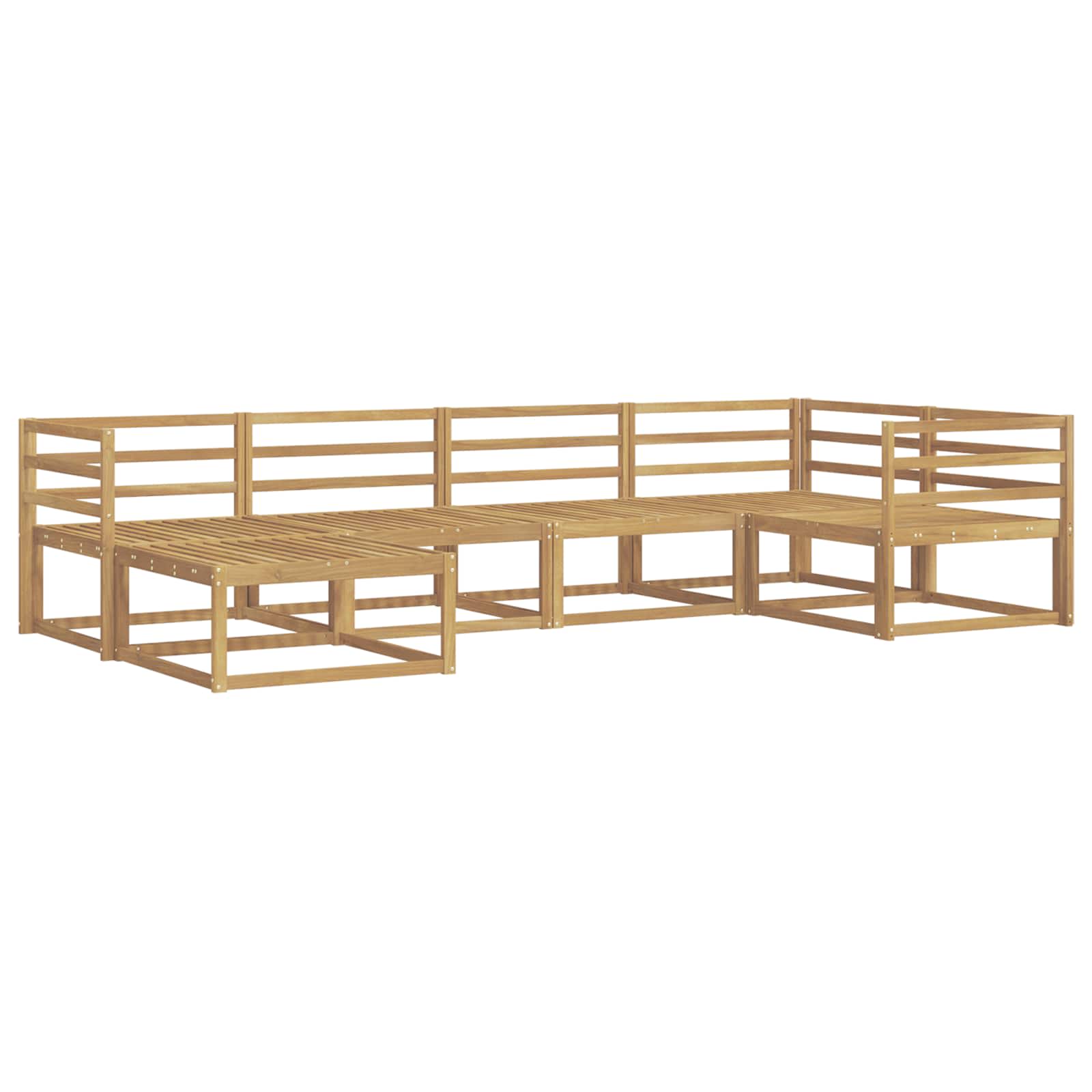 vidaXL Zestaw sof na zewnątrz 6 pcs Biały 325 x 166,5 x 73 cm