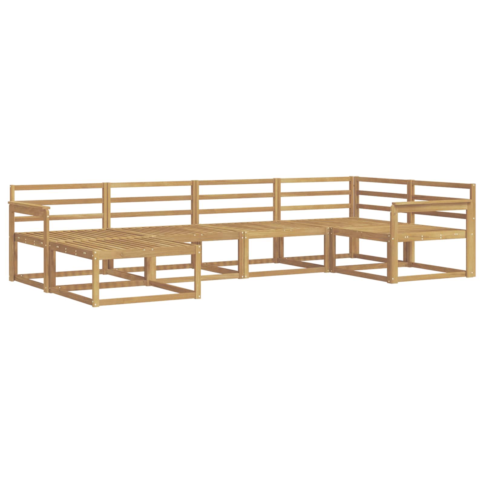 vidaXL Zestaw sof na zewnątrz 6 pcs Biały 327 x 168,5 x 73 cm