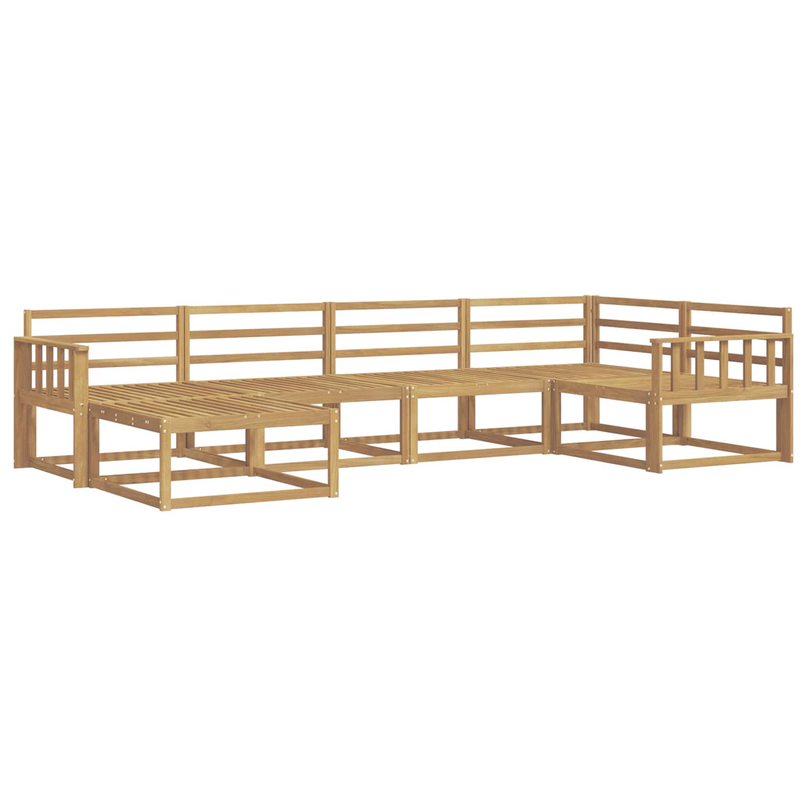 vidaXL Zestaw sof na zewnątrz 6 pcs Biały 327 x 168,5 x 73 cm