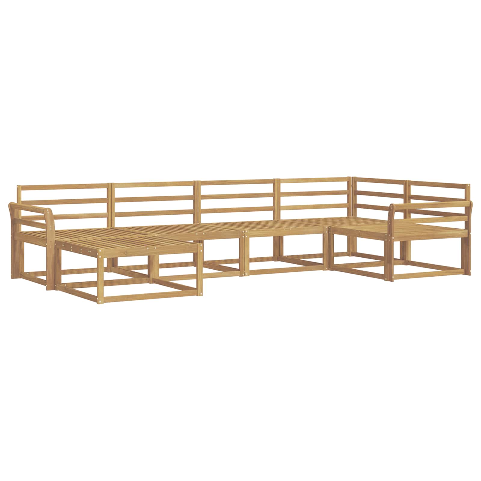 vidaXL Zestaw sof na zewnątrz 6 pcs Biały 329 x 170,5 x 73 cm
