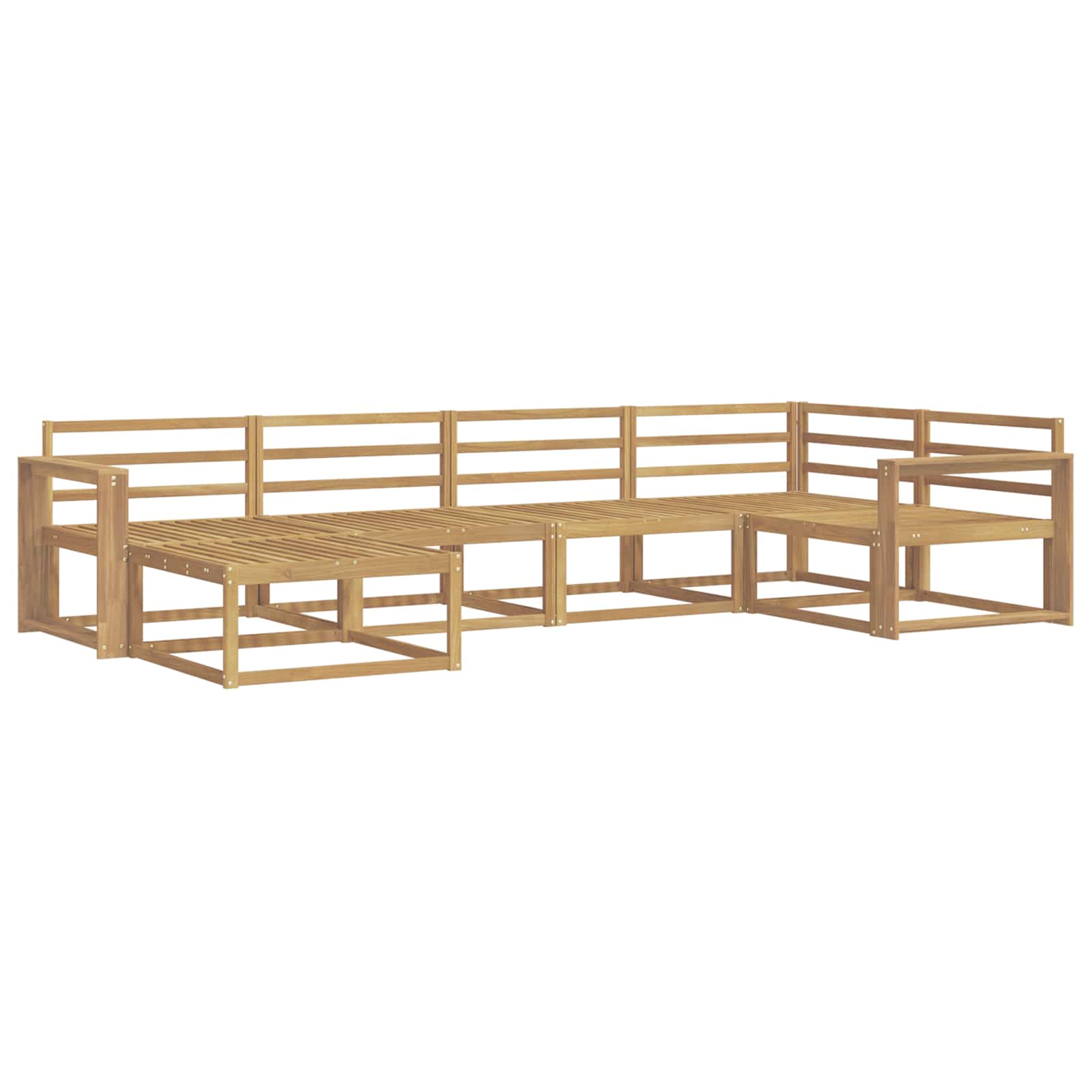 vidaXL Zestaw sof na zewnątrz 6 pcs Biały 331 x 172,5 x 73 cm