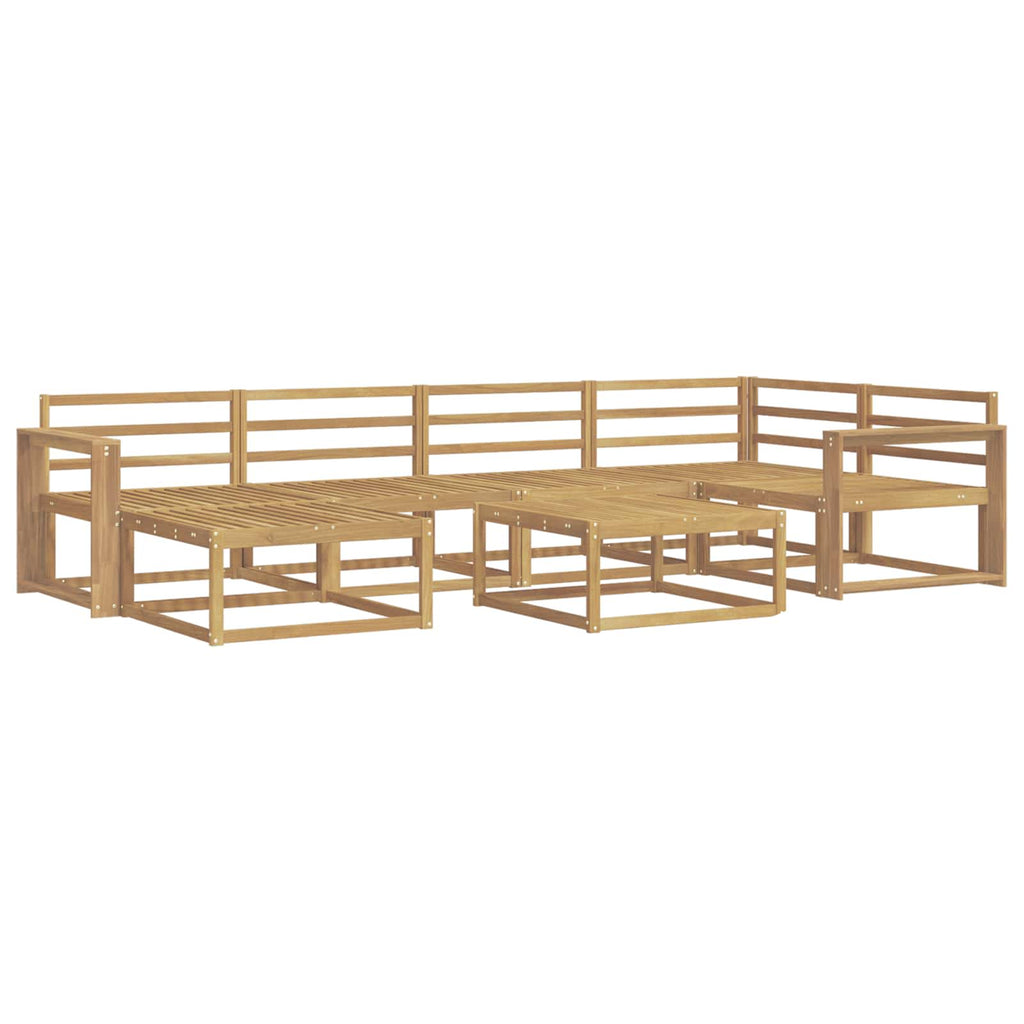 vidaXL Zestaw sof na zewnątrz 7 pcs Biały Lite Drewno Akacji