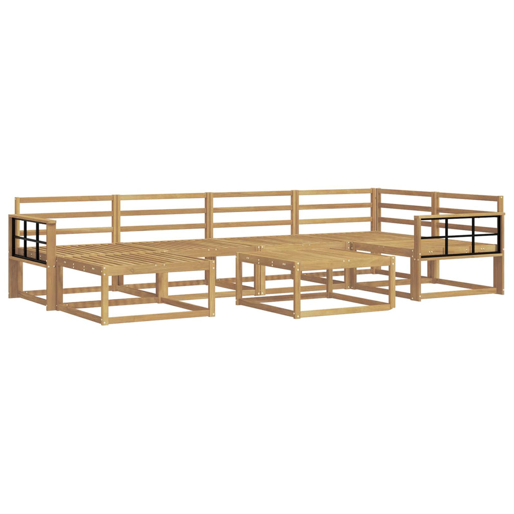vidaXL Zestaw sof na zewnątrz 7 pcs Biały Lite Drewno Akacji