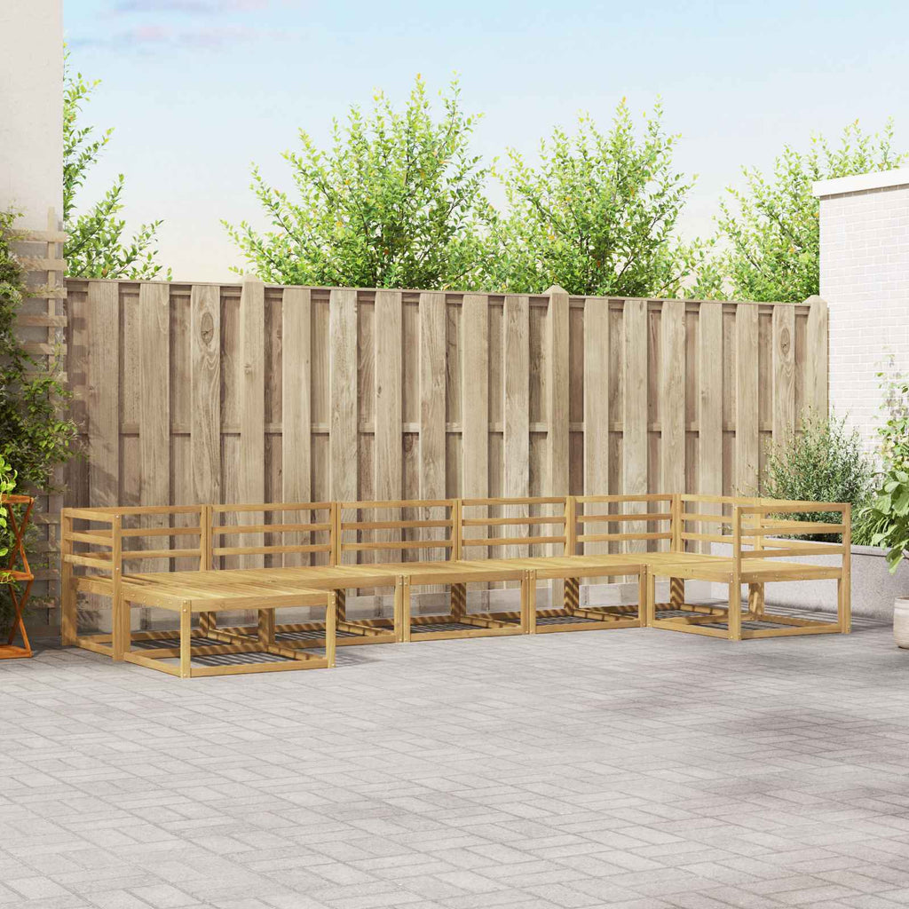 vidaXL Zestaw sof na zewnątrz 7 pcs Biały Lite Drewno Akacji