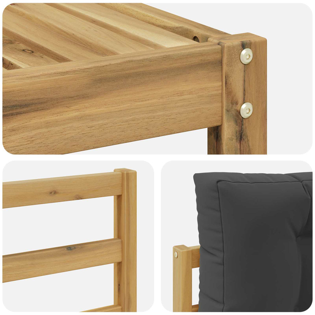 vidaXL Zestaw sof na zewnątrz z poduszką 7 pcs Biały i antracyt