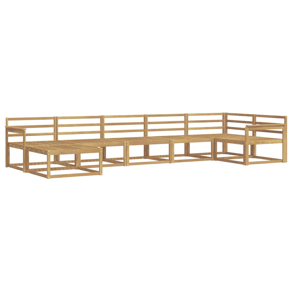 vidaXL Zestaw sof na zewnątrz 7 pcs Biały Lite Drewno Akacji
