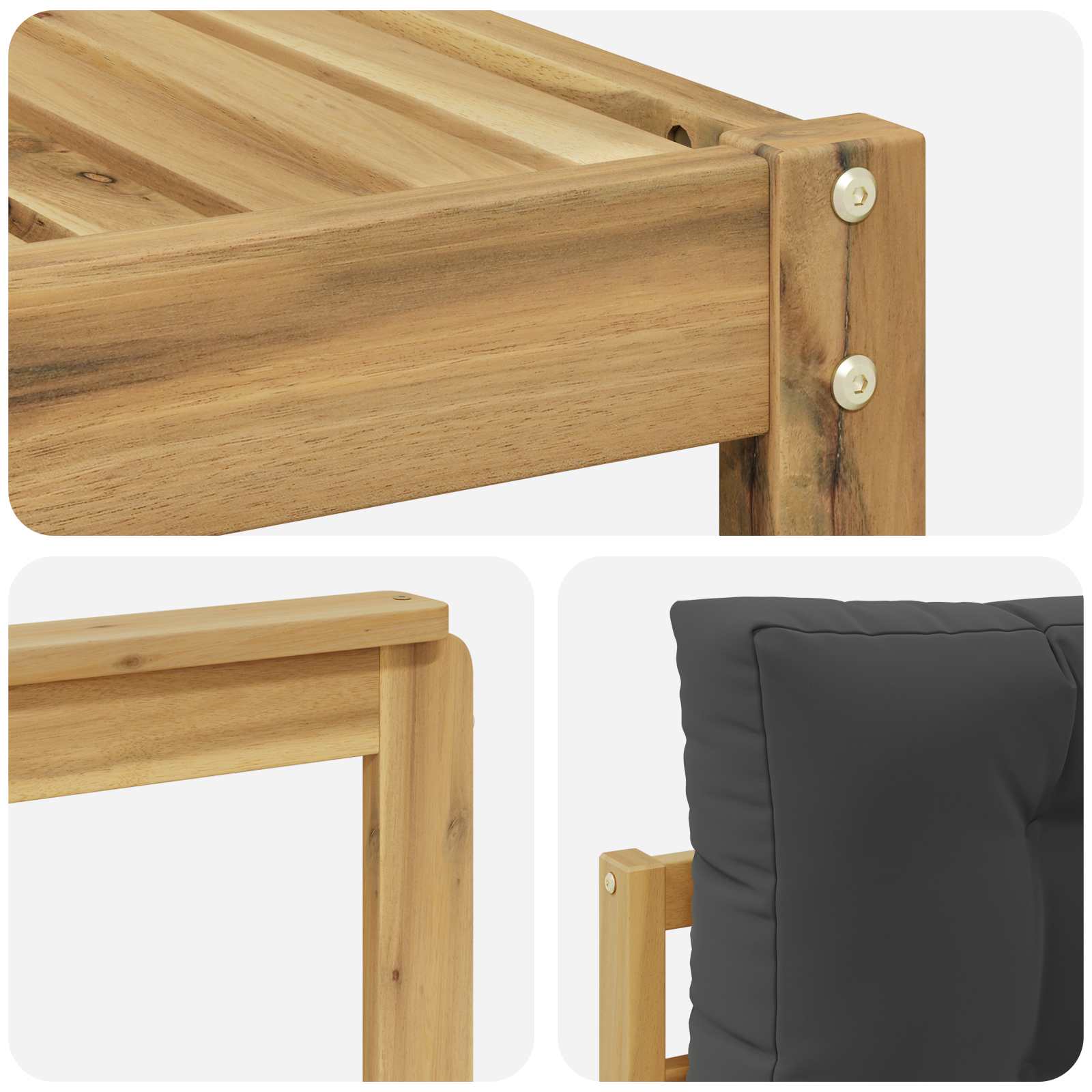 vidaXL Zestaw sof na zewnątrz z poduszką 7 pcs Biały i antracyt