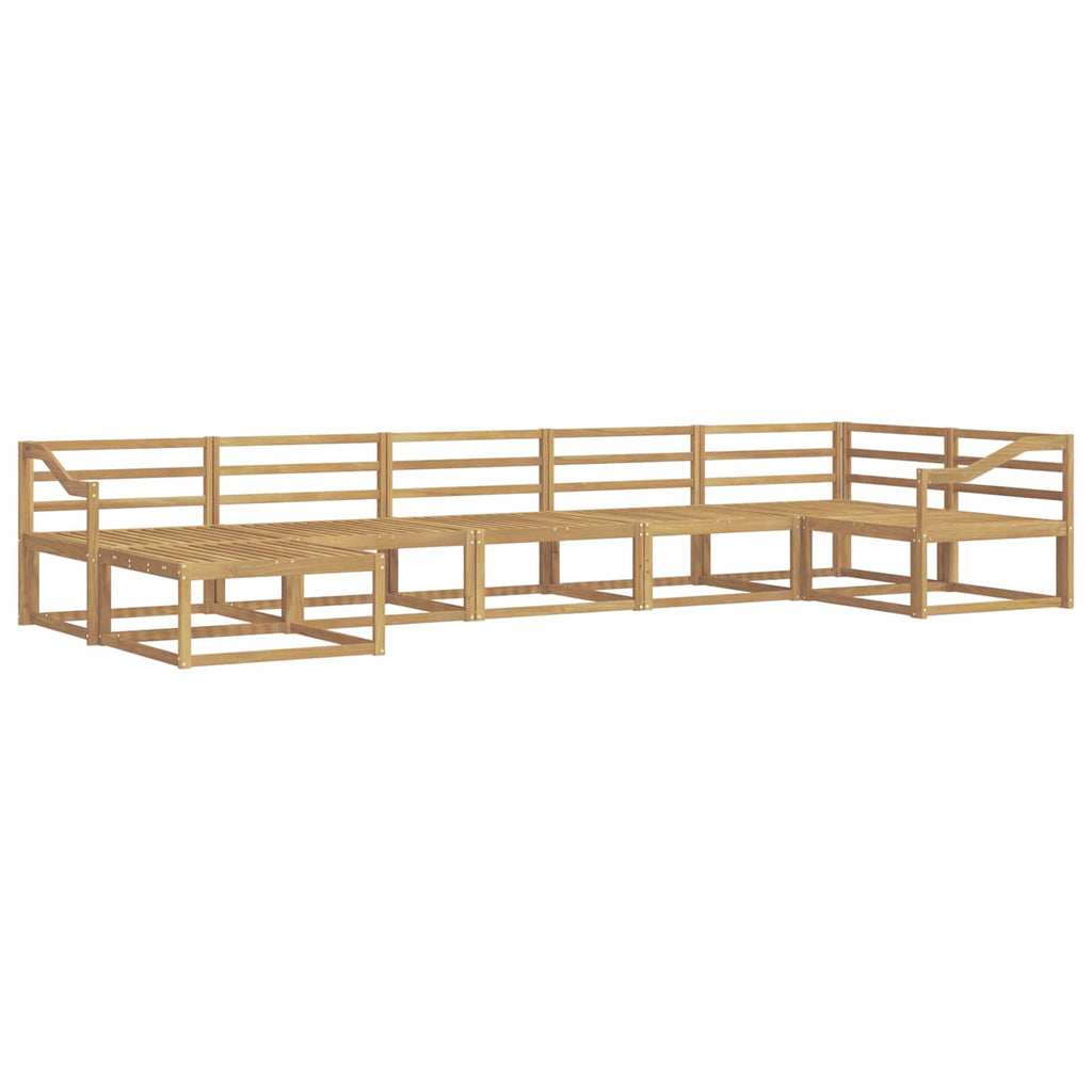 vidaXL Zestaw sof na zewnątrz 7 pcs Biały Lite Drewno Akacji