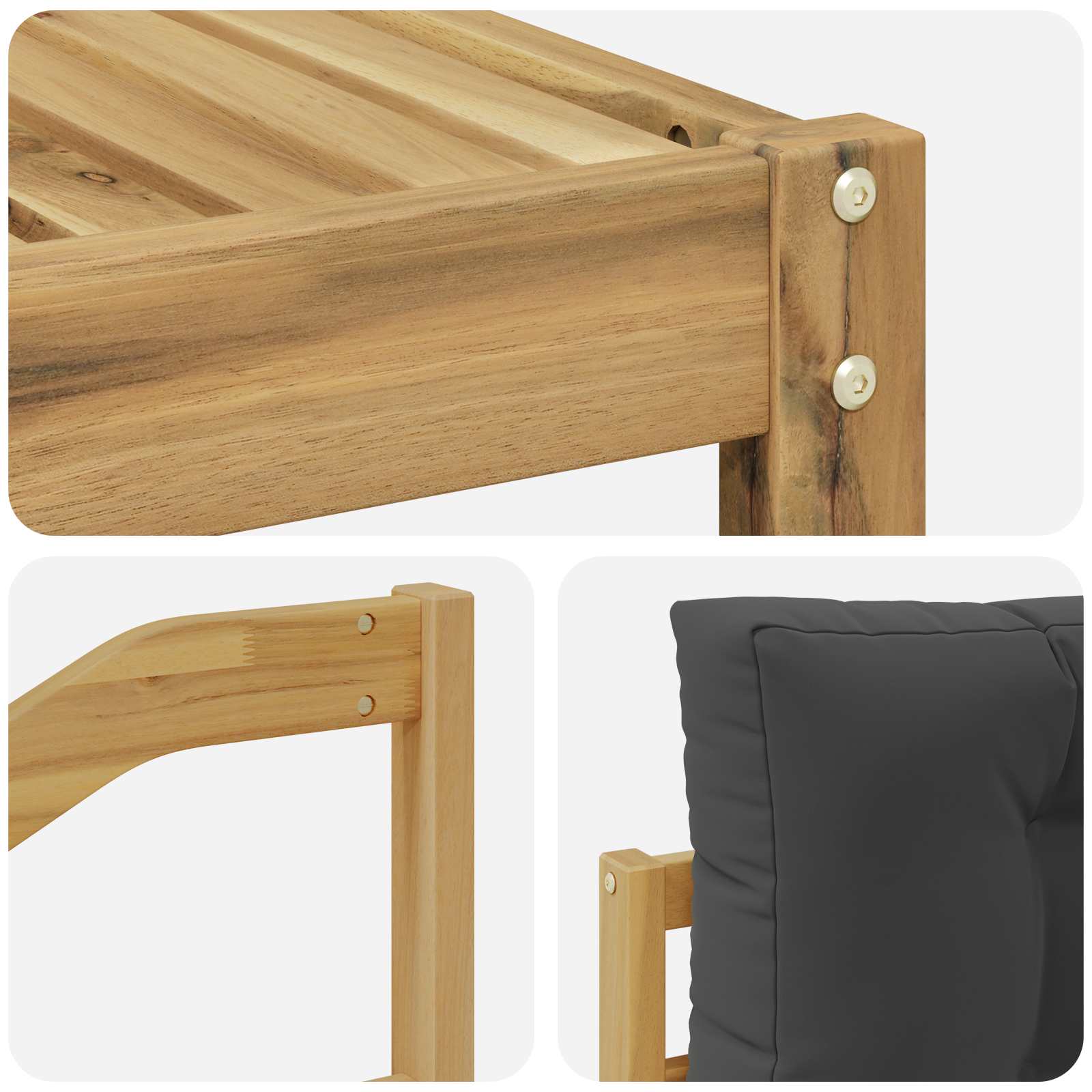 vidaXL Zestaw sof na zewnątrz z poduszką 7 pcs Biały i antracyt