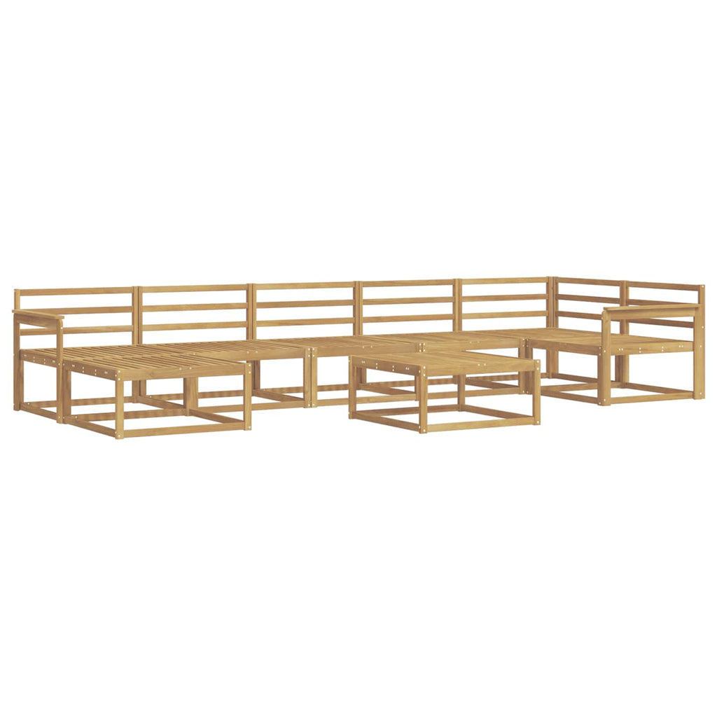 vidaXL Zestaw sof na zewnątrz 8 pcs Biały Lite Drewno Akacji