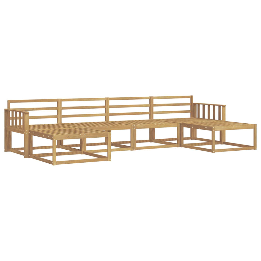vidaXL Zestaw sof na zewnątrz 6 pcs Biały Lite Drewno Akacji