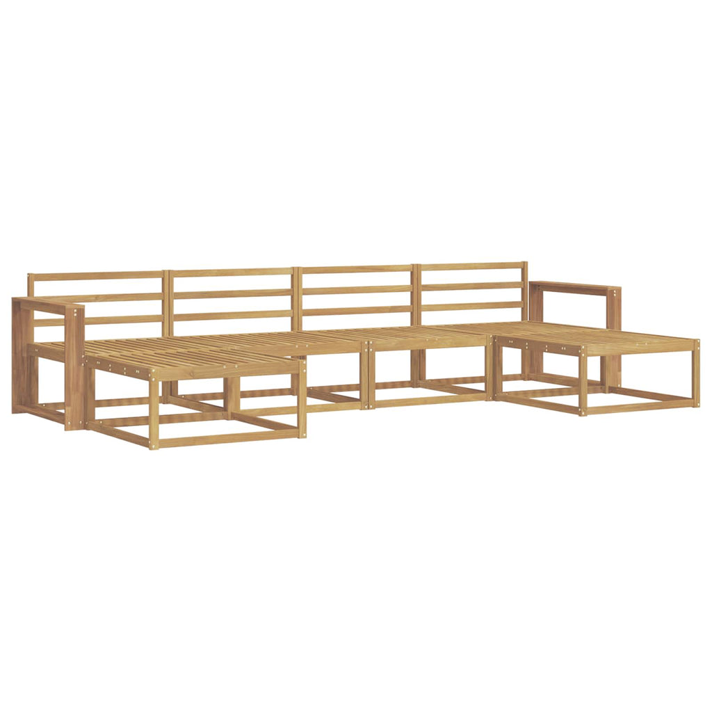 vidaXL Zestaw sof na zewnątrz 6 pcs Biały Lite Drewno Akacji