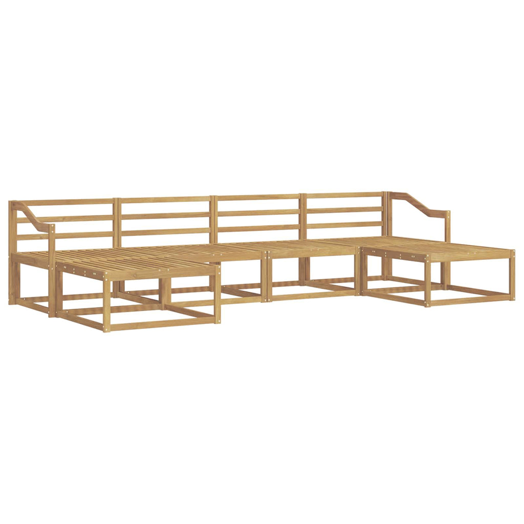 vidaXL Zestaw sof na zewnątrz 6 pcs Biały Lite Drewno Akacji