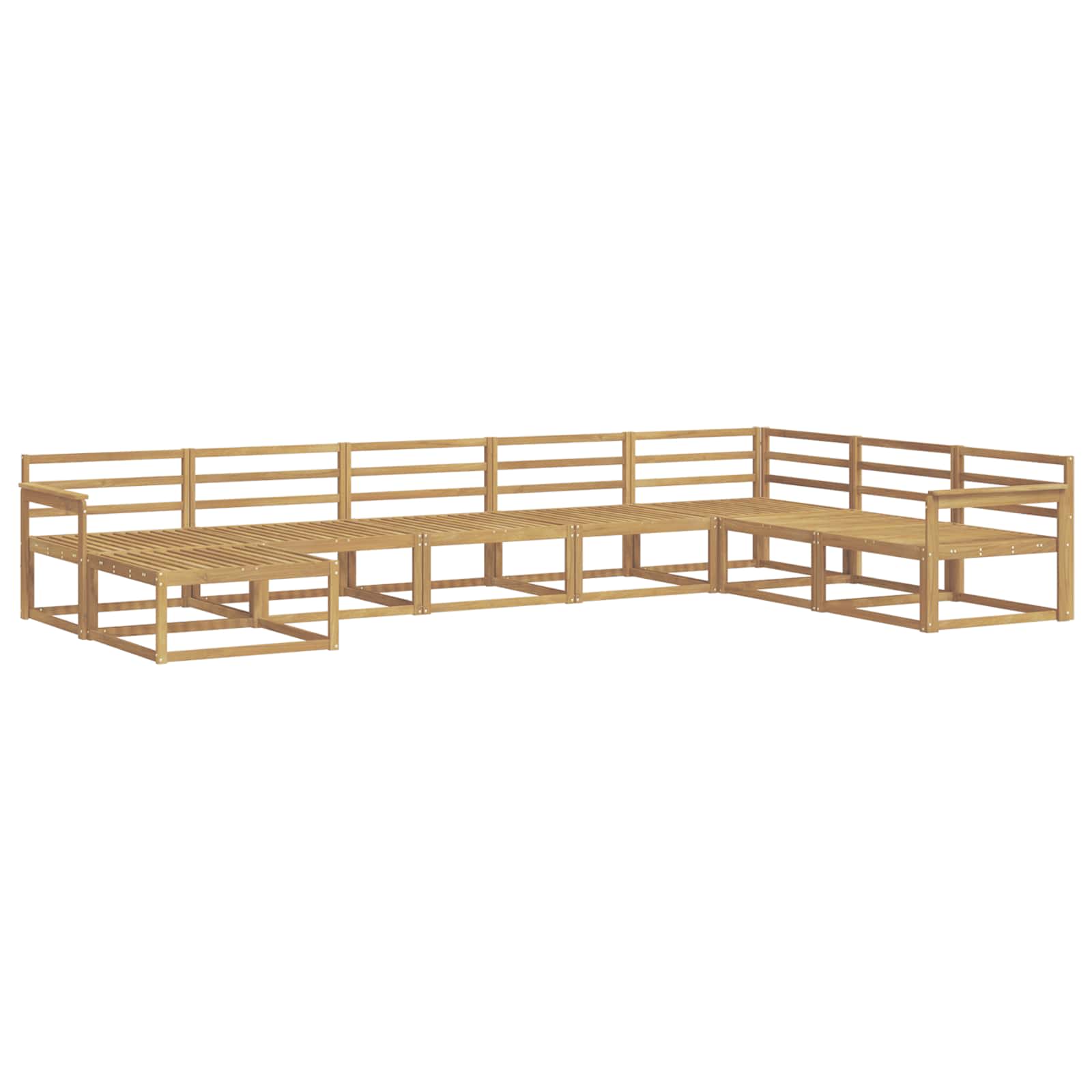 vidaXL Zestaw sof na zewnątrz 8 pcs Biały Lite Drewno Akacji