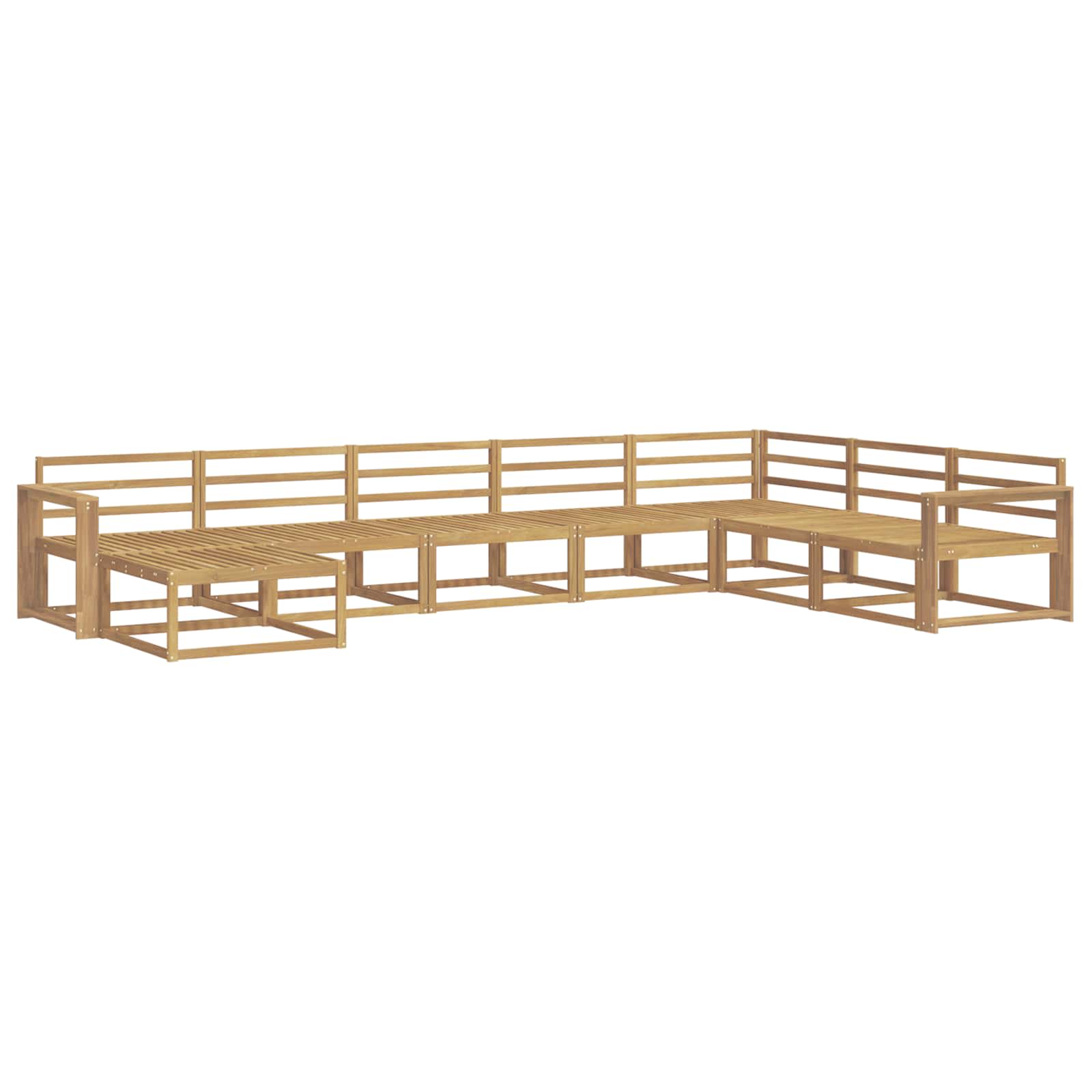 vidaXL Zestaw sof na zewnątrz 8 pcs Biały Lite Drewno Akacji