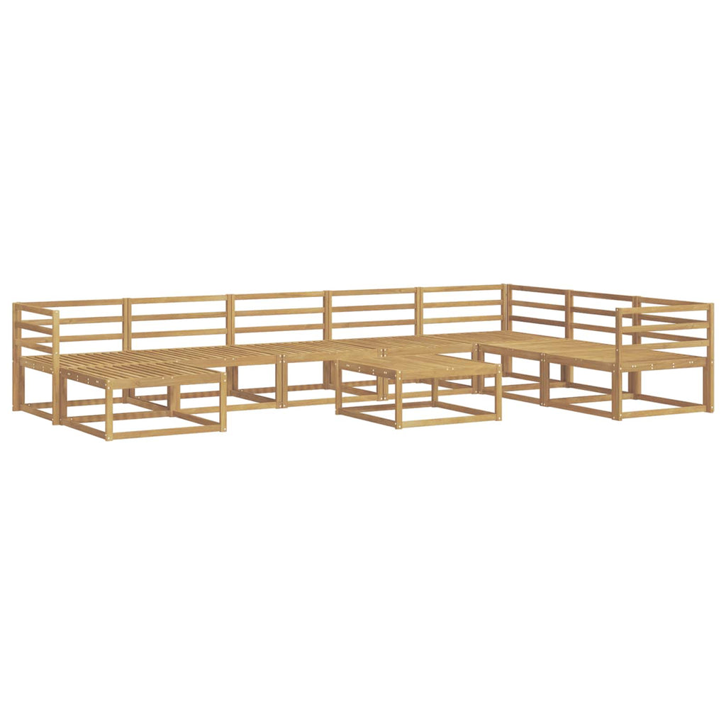 vidaXL Zestaw sof na zewnątrz 9 pcs Biały Lite Drewno Akacji