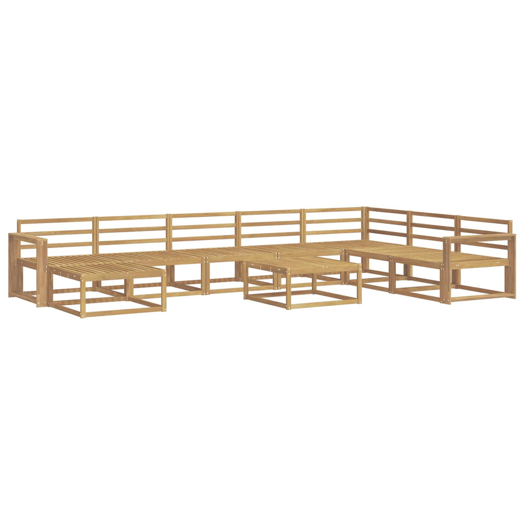 vidaXL Zestaw sof na zewnątrz 9 pcs Biały Lite Drewno Akacji