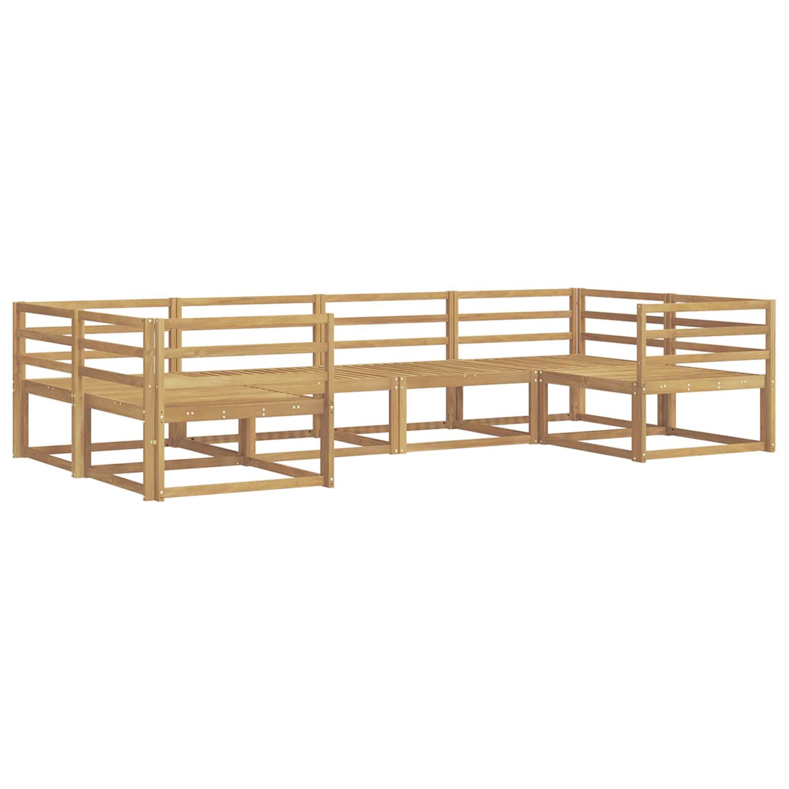 vidaXL Zestaw sof na zewnątrz 6 pcs Biały Lite Drewno Akacji