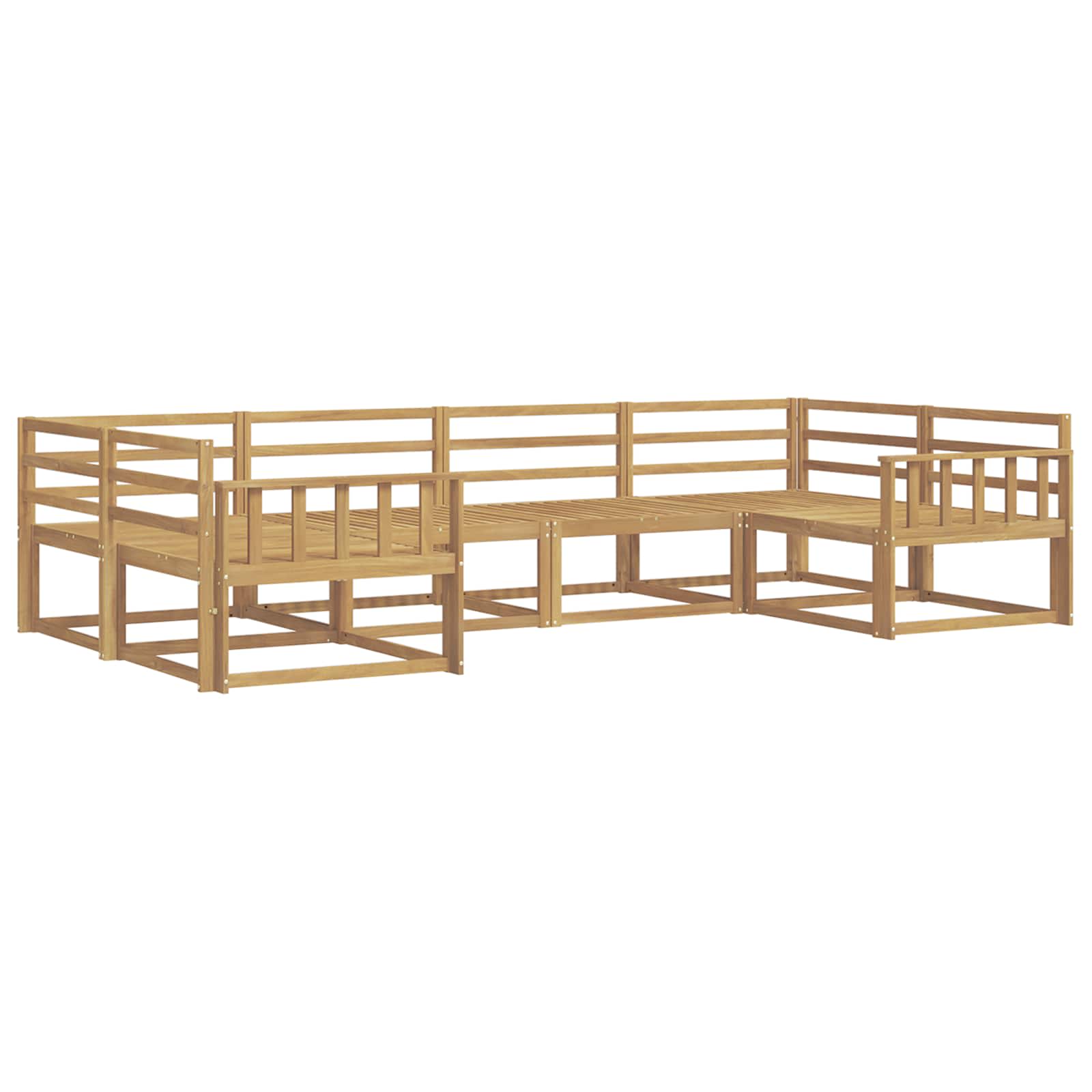 vidaXL Zestaw sof na zewnątrz 6 pcs Biały Lite Drewno Akacji