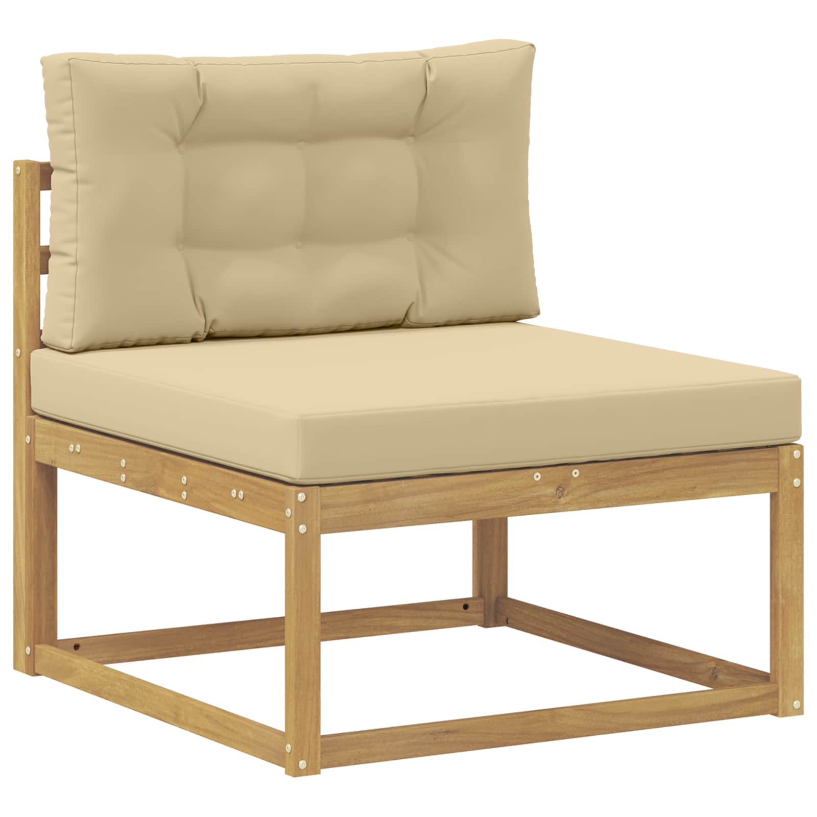 vidaXL Zestaw sof na zewnątrz z poduszką 6 pcs Biały i Beżowy